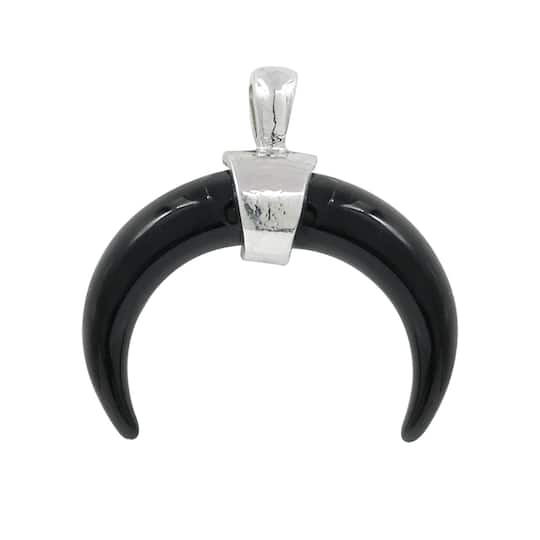 Black Curved Horn Pendant by Bead Landing&#x2122;